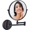 thumbnail image 1 of Wall Mirror, 6 in Wall Mounted Makeup Mirror, Magnifying Wall Bathroom Mirror with 3/5X Magnification, Extendable Arm, Round, No Light, Double Sided Swivel Vanity Mirror for Bathroom (Color : Gold,, 1 of 7