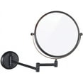 thumbnail image 1 of Wall Mirror , 8-Inch Wall Mounted Makeup Mirror, Double Sided Magnifying Makeup Mirror for Bathroom, 3x/5x/7x/10x Magnification, 360 Degree SwivelNo Light, Extendable Arm, Round ( Color : Golden , Siz, 1 of 7