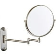 thumbnail image 1 of Wall Mirror, Bathroom Makeup Mirrors, Wall Mounted Brass Double Sided 360° Swivel Magnifying Vanity Shaving Extendable Adjustable, 1 of 8