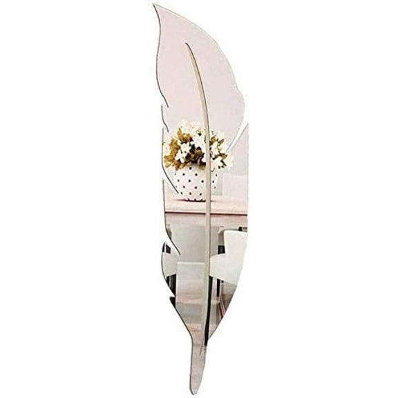 Wall Mirror DIY 3D Feather Mirror Wall Vinyl Decal Sticker Art Home Mural Decor