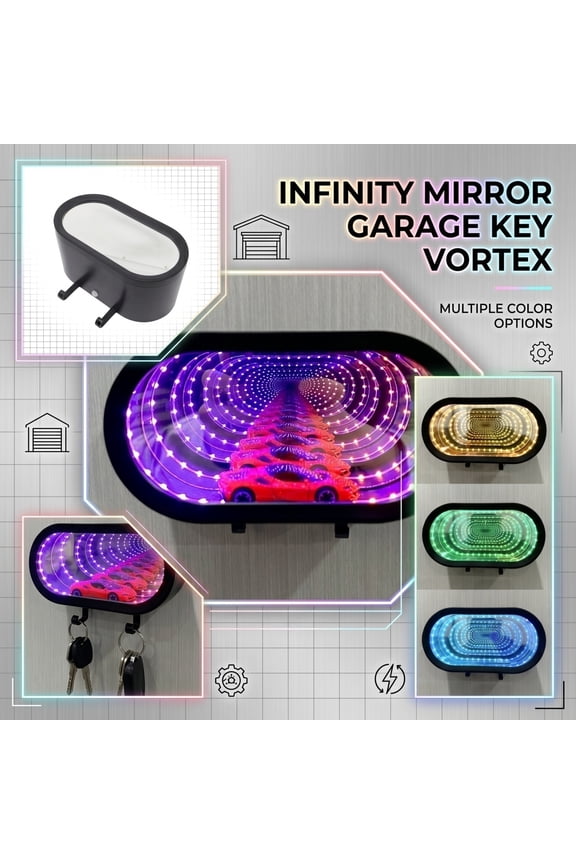 Wall Mirror Garage Key Chain Hook, Durable Rust Resistant Alloy, Vehicle Home Office Entryway, 1 Pack Wall Mounted Key Organizer, Sleek Reflective Design, Space Saving Accessory