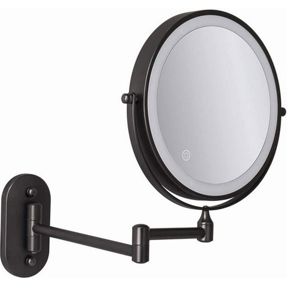 Wall Mirror, Light up Life& Wall Mounted Makeup Mirror LED Touch Sn Adjustable with 3 Color Lights Double Sided 1X/5X Magnifying Vanity Mirror