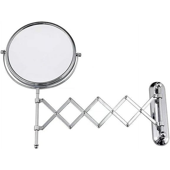 Wall Mirror , Makeup Mirror Vanity Mirror Wall Mounted Makeup Mirror,Beauty Mirror Vanity Mirrors Pull Net Hanging Wall Folding Telescopic Magnifying Double-Sided Cosmetic Mirror ( Color : 8 Inches ,
