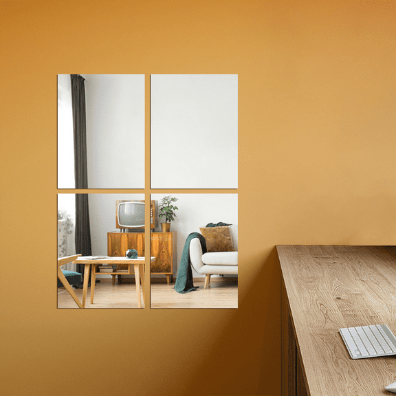 Wall Mirror Tiles Mirror Wall Stickers, Self Adhesive Acrylic Mirror Sheets, Wall Mirror Stickers