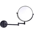 thumbnail image 1 of Wall Mirror, Wall-Mounted Makeup Mirror,8 inch Brass Round Double Sided Magnifying Shaving Mirror,Bathroom Adjustable Extendable 360°Swivel Vanity Mirror, 1 of 5