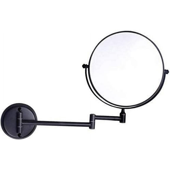 Wall Mirror, Wall-Mounted Makeup Mirror,8 inch Brass Round Double Sided Magnifying Shaving Mirror,Bathroom Adjustable Extendable 360°Swivel Vanity Mirror