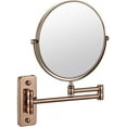 thumbnail image 1 of Wall Mirror, Wall Mounted Makeup Mirror with Magnification, 360 Degree Swivel Rotation with Distortion Free View, Two-Sided Extendable, Stainless Steel, for Bathroom, 1 of 7