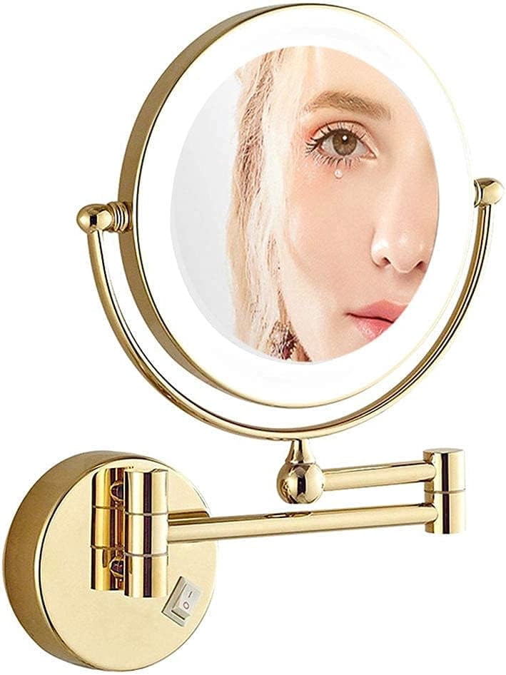 Wall Mirror, Wall Mounted Makeup Mirror,Two-Sided Extendable,360 Degree ...