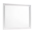 thumbnail image 1 of Wall Mirror with Rectangular Molded Wooden Frame, White, 1 of 5