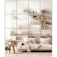 thumbnail image 1 of Wall Mirrors, 12''x 10'' Glass Wall Mirror Tiles (4 PCS), Large Full Body Mirror for Home Gym, Bedroom, Door, Bathroom, Frameless Mirror Tiles (Glass - 12'' x 10'' - 4PCS), 1 of 4