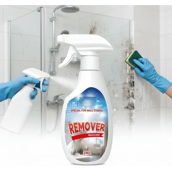 Wall Mold Remover Spray, 8.12 fl.oz Highly Effective Removal Spray, Fiell Multi-Surface Cleaning Solution for Wood,Tile,Fabric,Bathrooms,Kitchens,Long-Term Protection