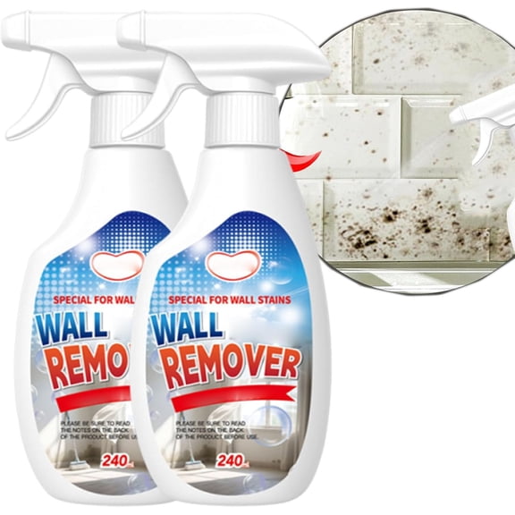 Wall Mold Remover Spray, 8.12 fl.oz Powerful Mildew Stain Cleaner for Bathroom, Kitchen & Multi-Surfaces with Long-Term Protection, No Damage to Paint
