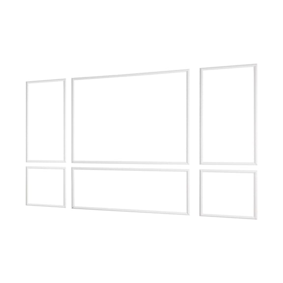 Wall Molding 3 Pack, Wainscoting Panels Kit, Paintable Polystyrene, Interior Dcor, White
