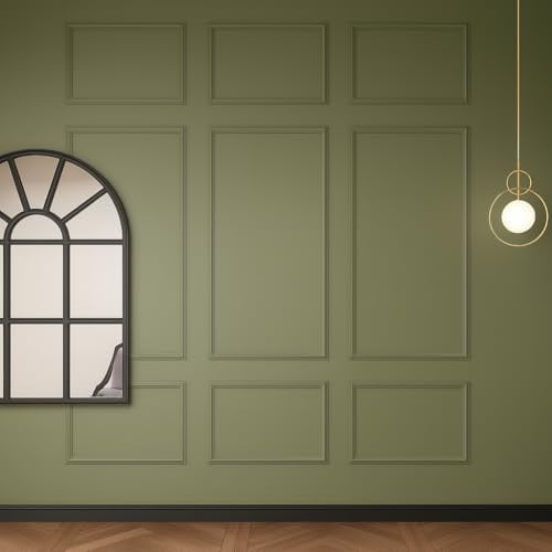 Wall Molding Kit, Premade Wainscoting Panels, Picture Frame Moulding, Pre Cut Trim Kit, Wainscot for Home Decoration, 9 Frames, Factory Primed White$$Tools & Hardware Other