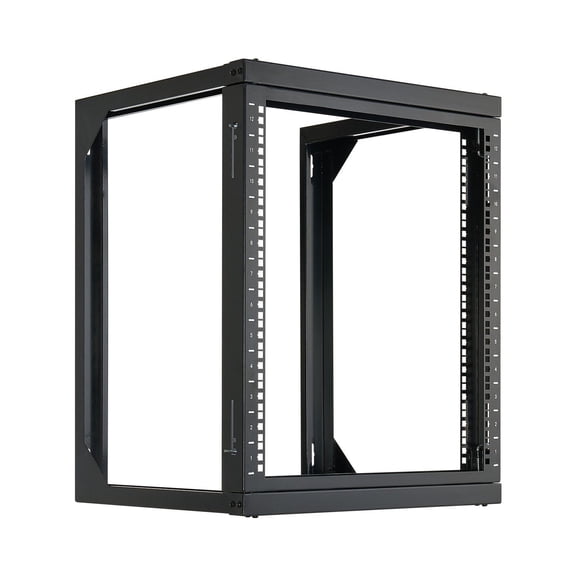 Wall Mount 12U Server Rack, 19-Inch Network Cabinet with Swing Gate, 150 lbs Load Capacity, Heavy Duty Carbon Steel Frame for IT and AV Equipment
