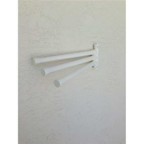 Wall Mount 3 Bar Towel Rack, White