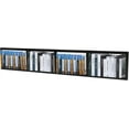 thumbnail image 1 of Wall Mount 34" Media Storage Rack Modern CD DVD Organizer Metal Floating Shelf Cube Storage Media Shelf Video Game Organizer for Living Room (Black 5PCS), 1 of 9