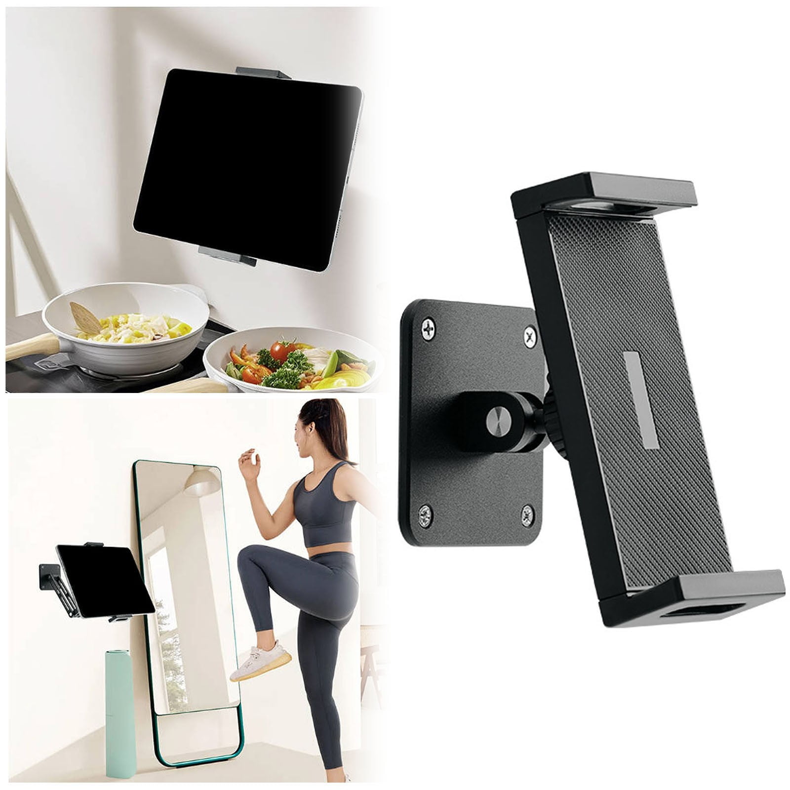 Wall Mount 360° Rotating Tablet Holder, Aluminium Extendable Stand ...