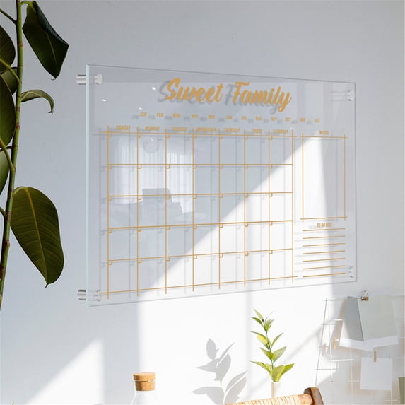 Wall Mount Acrylic Dry Erase Weekly Planner Board Reusable Daily To Do List Memo Board For Desktop Household Schedule Planning
