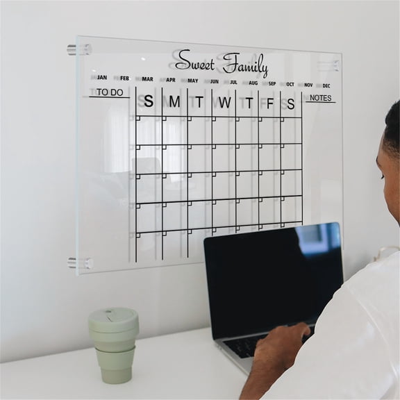 Wall Mount Acrylic Dry Erase Weekly Planner Board Reusable Daily To Do List Memo Board For Desktop Household Schedule Planning