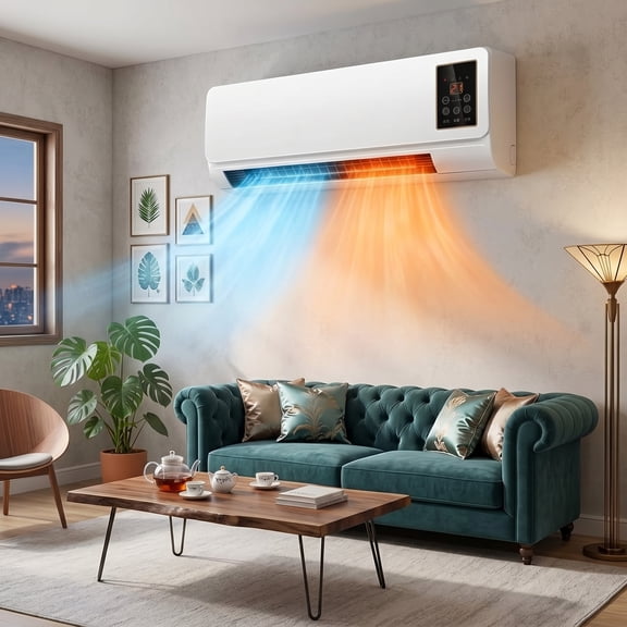 Wall Mount Air Conditioner on Clearance, Combined Cooling and Heating 5000 BTU AC Unit, Energy-saving Air Conditioner for Home Bedroom Office