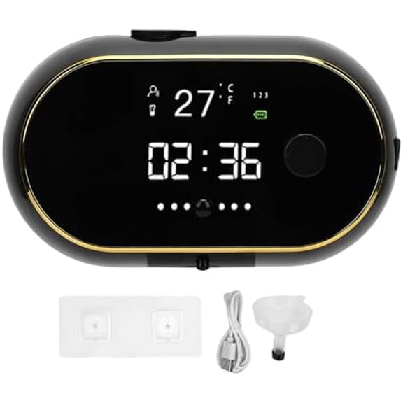 Wall Mount Automatic Soap Dispenser, Touchless Digital Display, Foaming, for Bathroom Kitchen