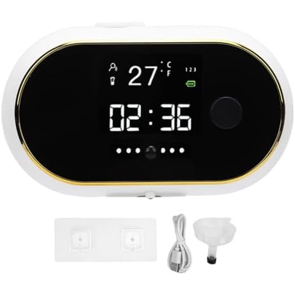 Wall Mount Automatic Soap Dispenser, Touchless Digital Display Foaming for Bathroom Kitchen
