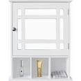 thumbnail image 1 of Wall Mount Bathroom Cabinet Wooden Medicine Cabinet Storage Organizer with Doors and Shelf Cottage Collection Wall Cabinet (White10), 1 of 14
