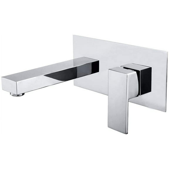 Wall Mount Bathroom Faucets, Vessel Sink Faucet Chrome Solid Brass Rough in Valve Included, SUMERAIN