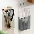 thumbnail image 1 of Wall Mount Bathroom Organizer Shelf Toothbrush Toothpaste Holder for Remote Keys Phone, 1 of 9