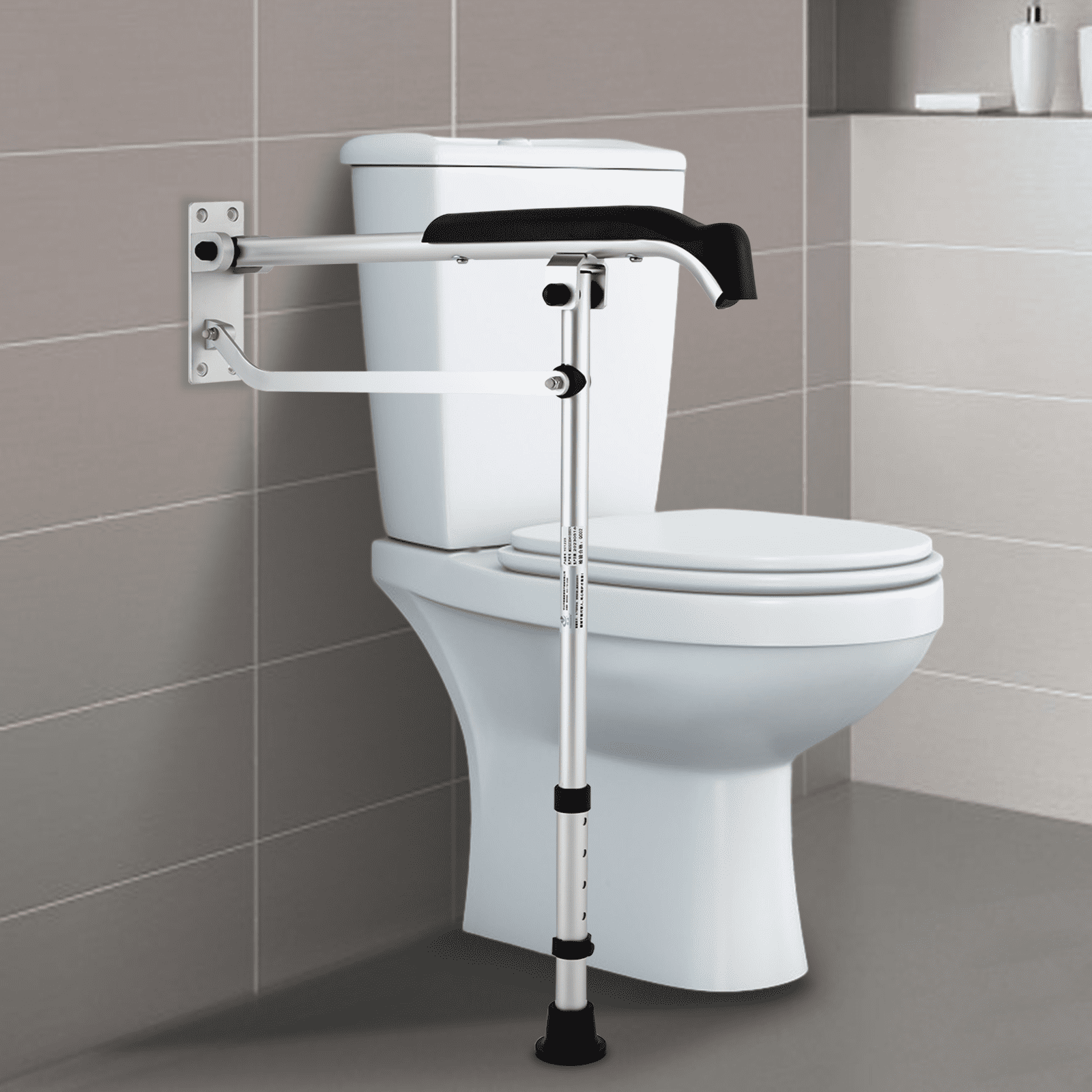 Wall Mount Bathroom Safety Railing Toilet Grab Rail for Elderly People