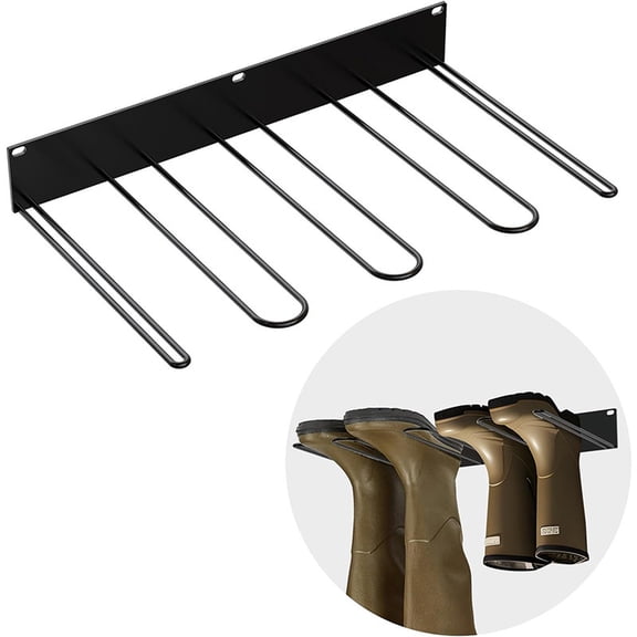 Wall Mount Boot Rack for Tall Boots & Cowboy Boots, Heavy Duty Metal Boot Hangers, Space Saving Organizer