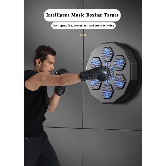 Wall Mount Boxing Training Target Bluetooth Music Indoor React Exercise Machine