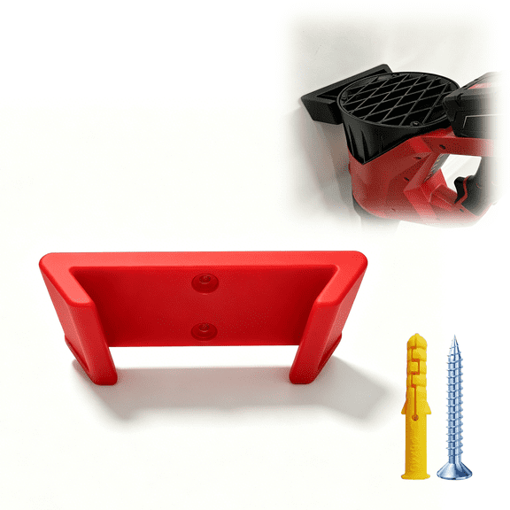 Wall Mount Bracket for Milwaukee M18 Fuel 3017-20 Leaf Blower, Garage Tool Storage Holder Rack, Heavy Duty Organization Hook for Workshop Wall, Red