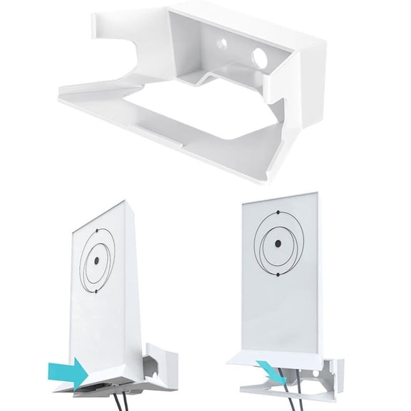 Wall Mount Bracket for Starlink Gen 2 Router, ABS Plastic Holder Space-Saving Wall Mount for Rectangular Router, White