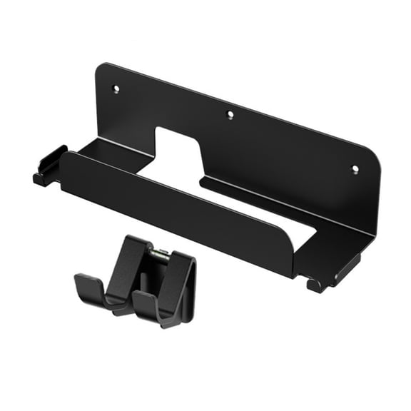 Wall Mount Bracket with Detachable Hooks & Cable Channels for NS1/NS2, Alloy Storage & Tilt Adjustment