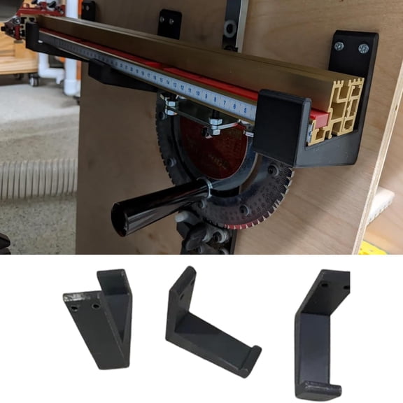 Wall Mount Brackets for Incra Miter Gauge 1000HD 1000SE 3000 3000HD | Secure Storage Holder | Space-Saving Workshop Organizer