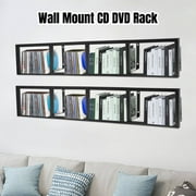 Wall-Mount CD/DVD Media Storage Rack Orgznizer Holder Orderly Display Bearing