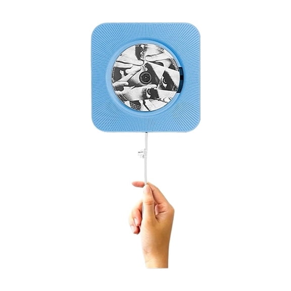 Wall Mount CD Player Bluetooth Music Player Retro Vinyl Design Home Decor Gift for Birthday ,Multi-Functional