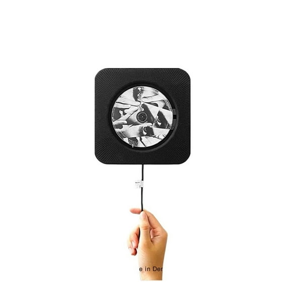 Wall Mount CD Player Bluetooth Music Player Retro Vinyl Design Home Decor Gift for Birthday ,Multi-Functional