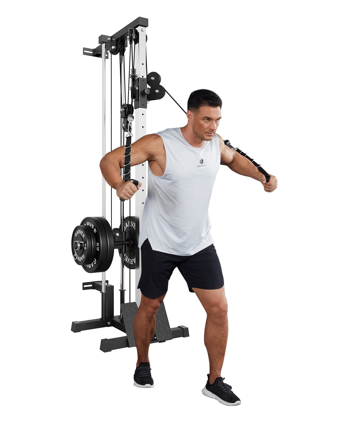 Wall Mount Cable Station,Cable Crossover Machine with Dual Pulley ...