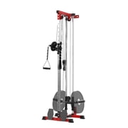 Wall Mount Cable Station for Home Gym, Lat Pulldown Machine with Adjustable 20 Position Pulley System, High Low Cable Crossover for Versatile Workouts, Black