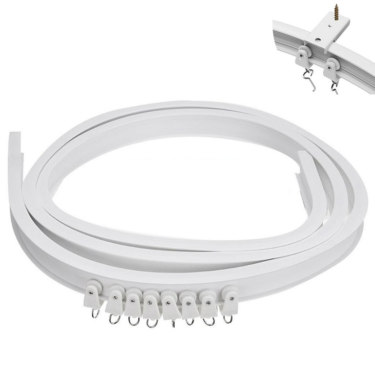 Wall Mount Ceiling Curtain Track, Flexible Curved Ceiling Track