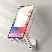 Wall Mount Cell Phone Tablet Holder Extendable Adjust-able Cellphone Stand for Bathroom Shower Bedroom Kitchen, Adjust Up and Down, Far and Near at Will. Make Your Viewing Angle More Flexible