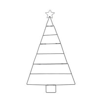 Wall Mount Christmas Tree, Foldable Iron Grid Frame for Hanging Ornaments Lights Door Decor(Black)