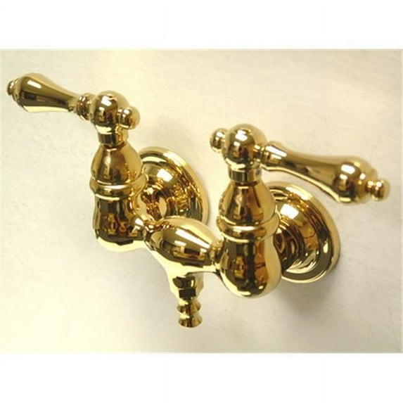 Wall Mount Clawfoot Tub Filler - Polished Brass Finish