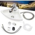 Wall Mount Corner Bathroom Sink, Boat Caravan RV Camper Corner Sink