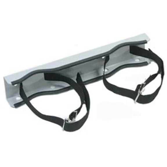 Wall Mount Cylinder Bracket - Gray - 4 Inches - Holds 2 Cylinders