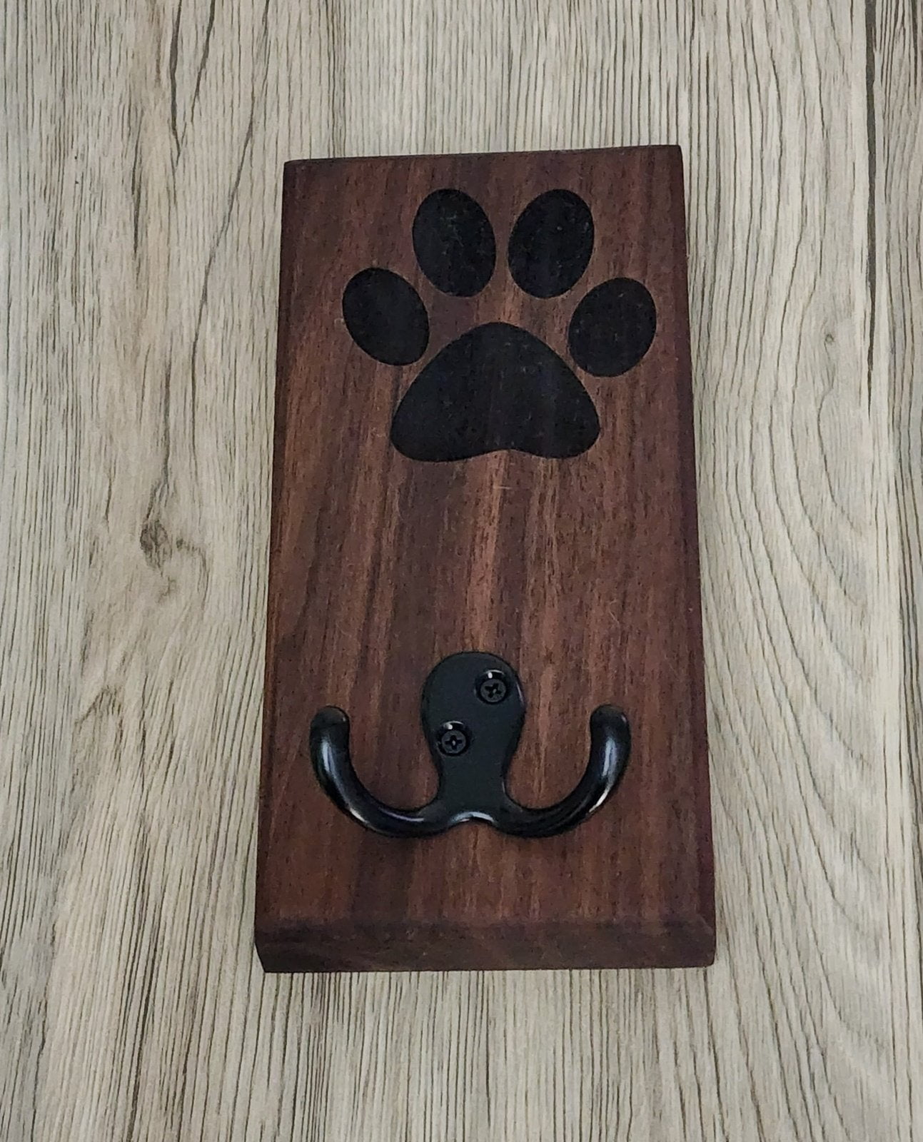 Wall Mount Dog Paw Leash Holder