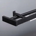 thumbnail image 1 of Wall Mount Double Curtain Track System - Heavy-Duty Metal Rail Set for Room Divider  Living Room &; Bedroom - Adjustable Mounting, 1 of 1